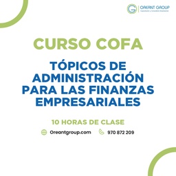 CURSO (COFA): Tópicos de Administración para las finanzas empresariales