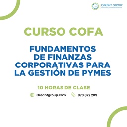 CURSO (COFA): Fundamentos de Finanzas corporativas para la Gestión de PYMES